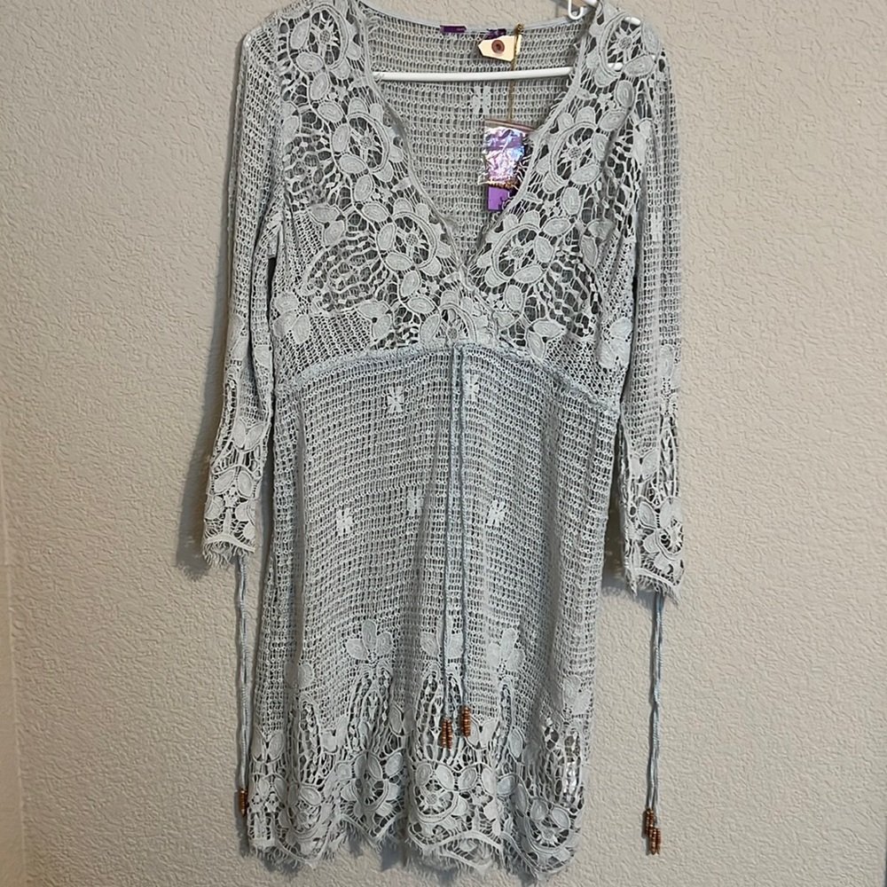 Amita Naithani crochet swim cover up dress nwt size medium